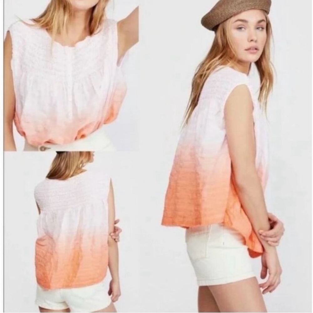 NWOT We The Free Cotton Ombre Top Size M